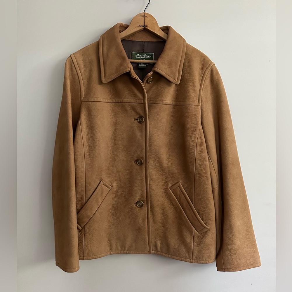 Eddie Bauer Tan Leather Jacket